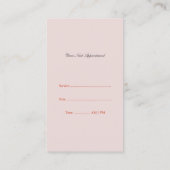 Salon à ongles avec Carte de visite de rendez-vous (Dos)