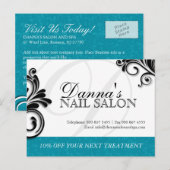 Salon à ongles et carte postale publicitaire Spa (Devant / Derrière)