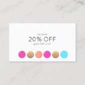 Salon à ongles Manicuriste Client Fidélité 6 Punch (Devant)