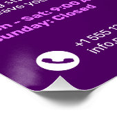 Salon à ongles violets, Salon de beauté, Poster br (Coin)