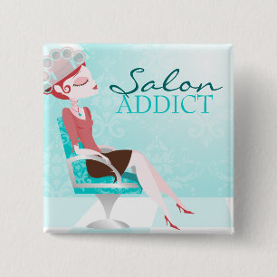 Salon Addict Vierkante Button 5,1 Cm
