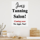 Salon Affiches Tanning Salon Bientôt (Cuisine)