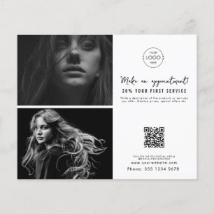 Salon Afspraak Hair Make-up Nails Business Logo Flyer