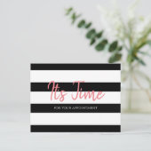 Salon Afspraak Herinnering Trendy Black Stripes Briefkaart (Staand voorkant)