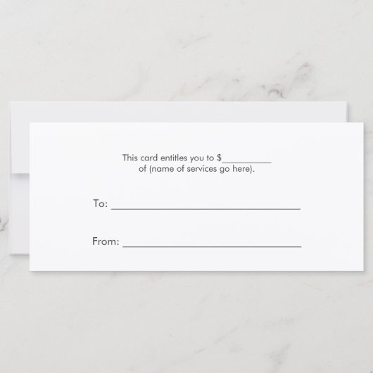 Salon and Spa Gold Circles Cadeaubon (Achterkant)