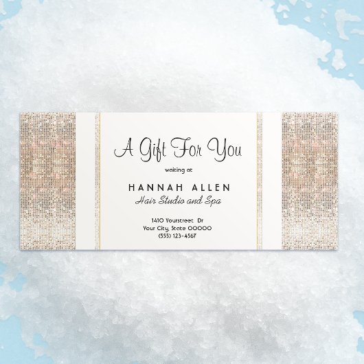 Salon and Spa Silver Sequins Cadeaubon