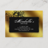 Salon Appointment Card Spa Gold Floral Butterfly Afsprakenkaartje (Achterkant)