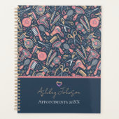 Salon appointment planner — navy, blush & crea (Devant)