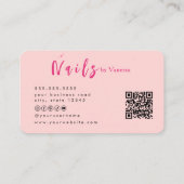 Salon Artiste de Clou Rose Blush Code Qr Carte de  (Dos)