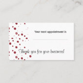 Salon B&W Stripes, Rode Stippen Afsprakenkaartje (Achterkant)