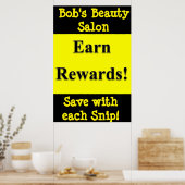 Salon Barbershop Affiches Obtenez des récompenses (Cuisine)
