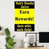 Salon Barbershop Affiches Obtenez des récompenses (Bureau à domicile)
