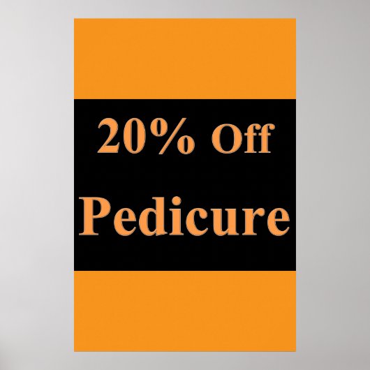 Salon Barbershop Posters 20% Off Pedicure (Devant)