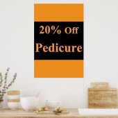 Salon Barbershop Posters 20% Off Pedicure (Cuisine)