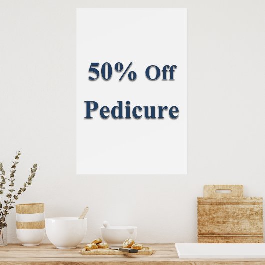 Salon Barbershop Posters 50% Off Pedicure (Cuisine)