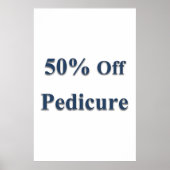 Salon Barbershop Posters 50% Off Pedicure (Devant)