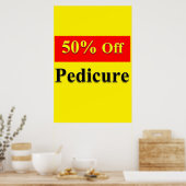 Salon Barbershop Posters 50% Off Pedicure (Cuisine)