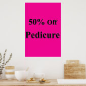 Salon Barbershop Posters 50% Off Pedicure Pink (Cuisine)