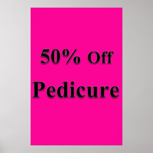Salon Barbershop Posters 50% Off Pedicure Pink (Devant)