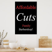 Salon Barbershop Posters Affordable Cuts Family (Cuisine)