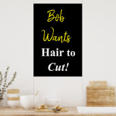 Salon Barbershop Posters Cheveux to Cut (Cuisine)