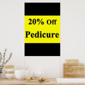 Salon Barbershop Posters Combo 20% Off Pedicure (Cuisine)