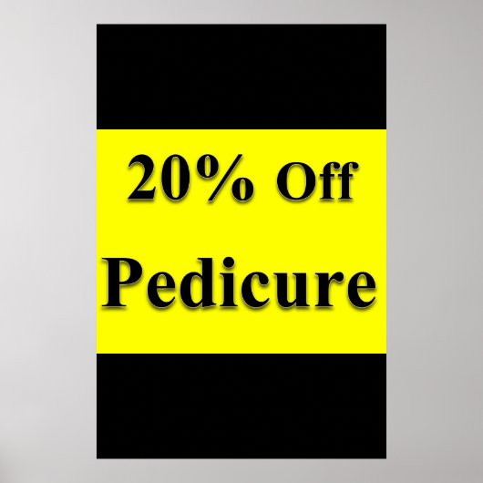 Salon Barbershop Posters Combo 20% Off Pedicure (Devant)