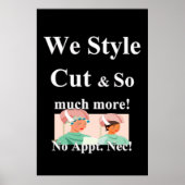 Salon Barbershop Posters Cut Style & Appt. (Voorkant)