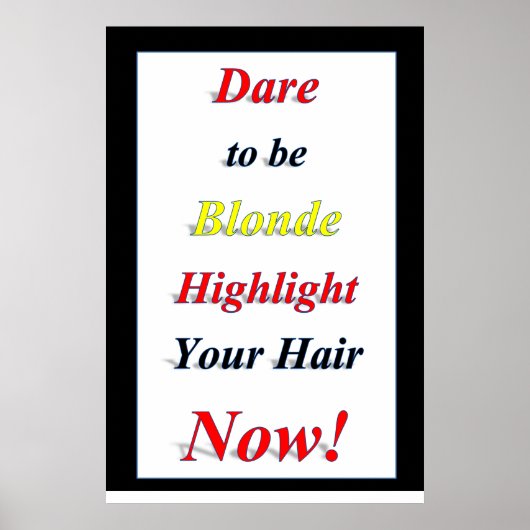 Salon Barbershop Posters Dare to be Blonde (Devant)