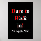 Salon Barbershop Posters Dare to Walk in  (Voorkant)
