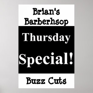 Salon Barbershop Posters donderdag Buzz Cuts