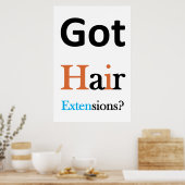 Salon Barbershop Posters Got Hair Extensions? (Cuisine)