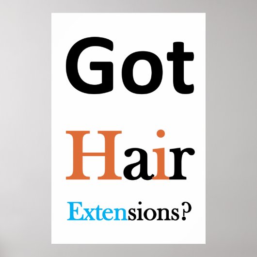 Salon Barbershop Posters Got Hair Extensions? (Devant)
