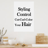 Salon Barbershop Posters Hair Styling Control (Cuisine)