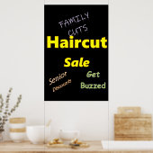Salon Barbershop Posters Haircut Vente (Cuisine)