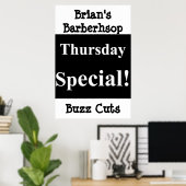 Salon Barbershop Posters jeudi Buzz Coupes (Bureau à domicile)