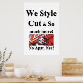 Salon Barbershop Posters Men Haircut (Cuisine)
