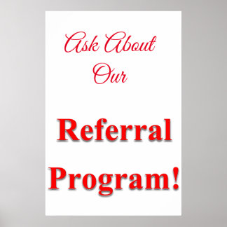 Salon Barbershop Posters Referral Programme Red