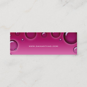 Salon Bladwijzer Spa blaasjes roze Mini Visitekaartje