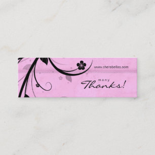 Salon Bladwijzer Spa Floral waterige roze Mini Visitekaartje