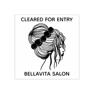 Salon Bloemstuk Opgestoken Haar Covid Temperatuur  Rubberstempel