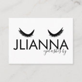 Salon Bold Eyelashes Carte de visite noir blanc (Devant)