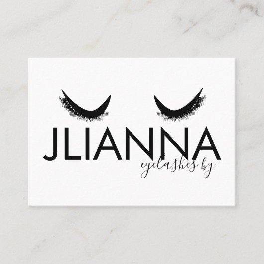 Salon Bold Eyelashes Carte de visite noir blanc (Devant)