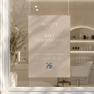Salon Cadeaubon Promotieposter met QR-code Poster