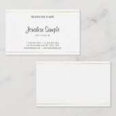 Salon Calligraphy Script Elegant Plain Modern Luxe Visitekaartje (Voorkant / Achterkant)
