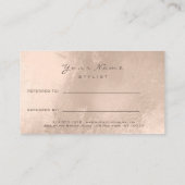 Salon Carte de référence Cuivre Maquillage Lash Co (Dos)