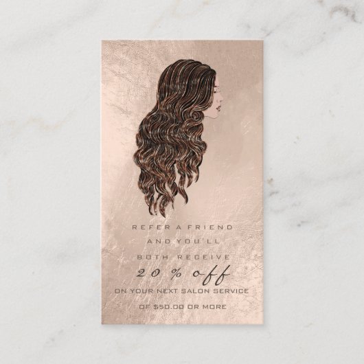 Salon Carte de référence Cuivre Maquillage Lash Co (Devant)