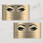 Salon Carte de référence Maquillage Artiste Gold G (Devant / Derrière)