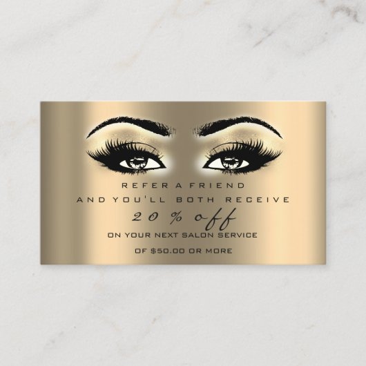 Salon Carte de référence Maquillage Artiste Gold S (Devant)