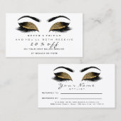 Salon Carte de référence Maquillage Artiste White  (Devant / Derrière)